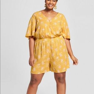 Yellow Floral Romper